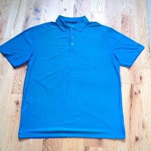 Nike. Golf Tour Performance Dri-Fit. Blue with Light Pattern. Men's Short-sleeve